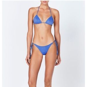 (NWT) Stevie Marina Sparkle Triangl Bikini set xs